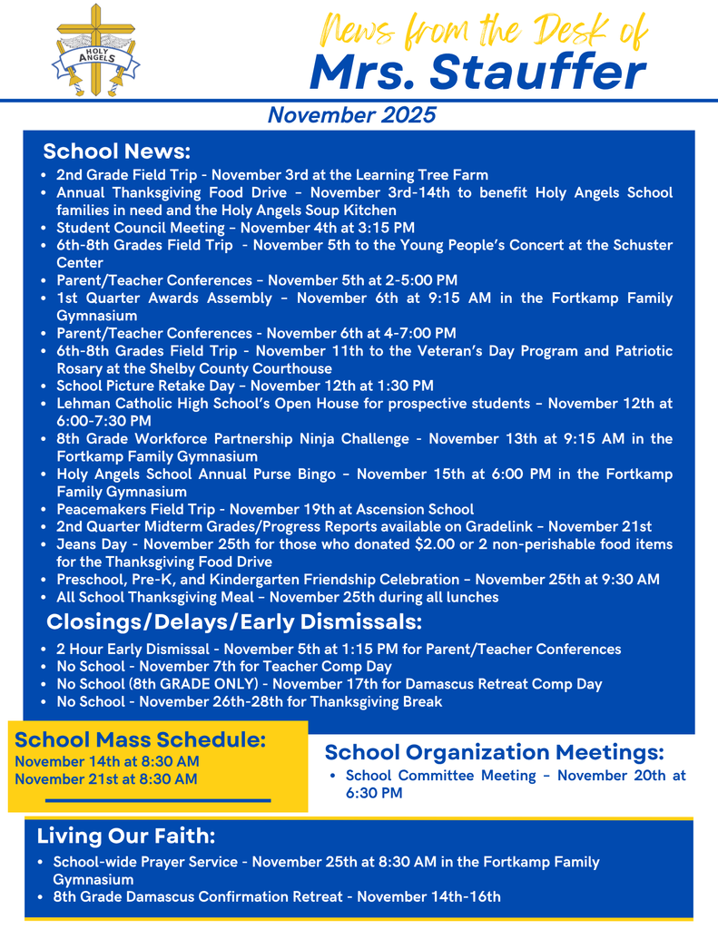 November 2025 principal newsletter