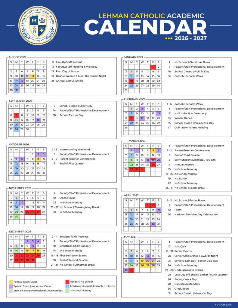2026-2027 Academic Calendar