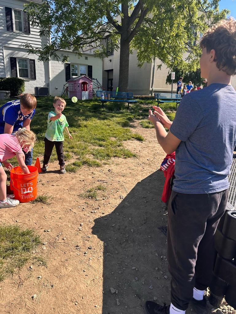 Preschool and PreK field day with our 6th grade