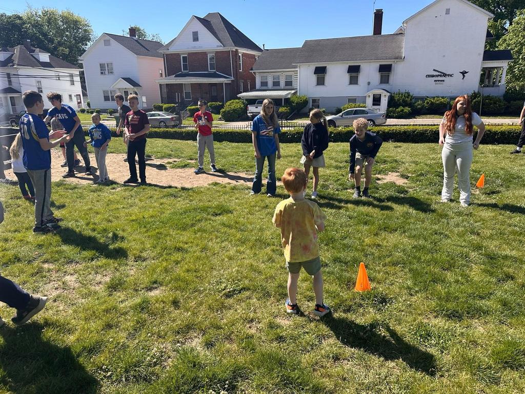 Preschool and PreK field day with our 6th grade