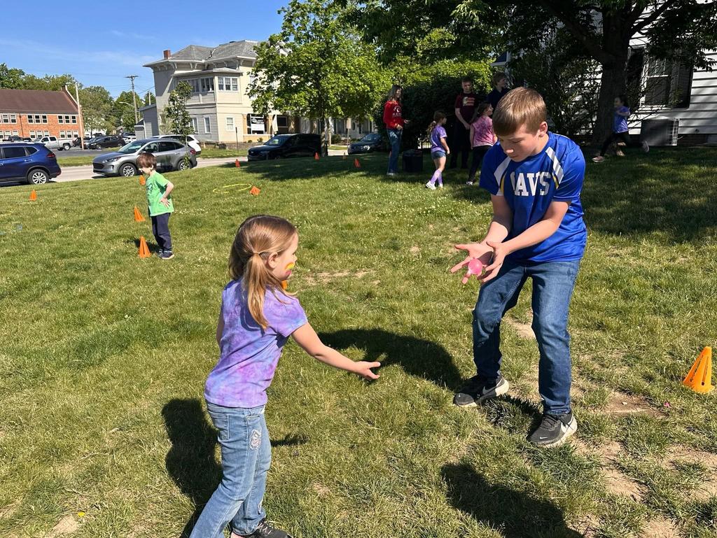 Preschool and PreK field day with our 6th grade