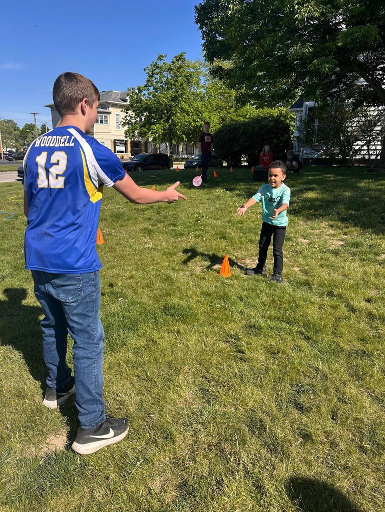 Preschool and PreK field day with our 6th grade