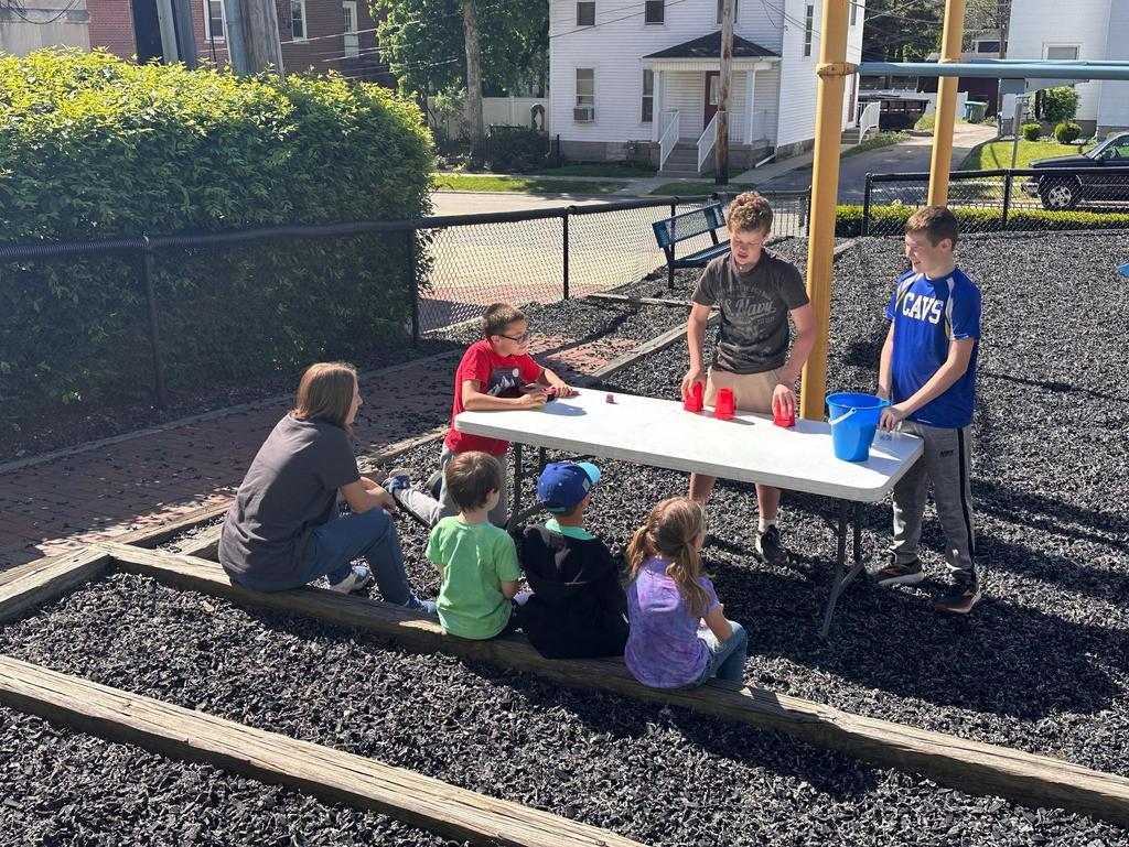 Preschool and PreK field day with our 6th grade