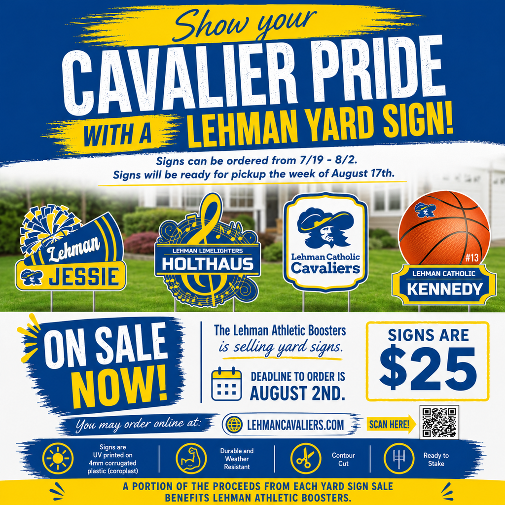 Athletic Boosters Yard Sign Fundraiser