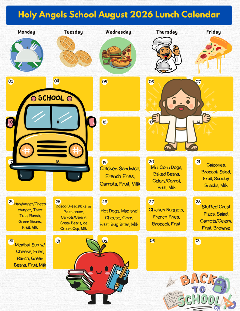 August Lunch Menu