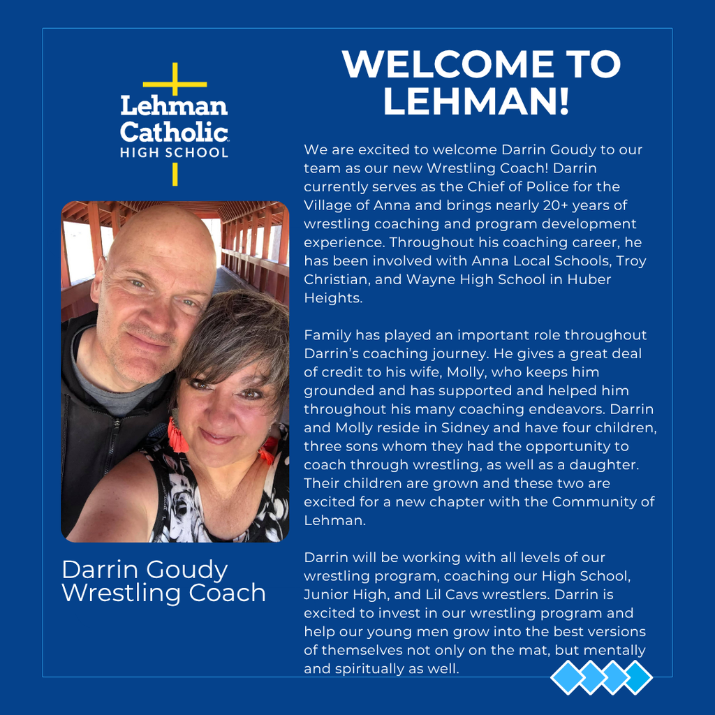 Help us welcome Darrin to the Lehman Community! 