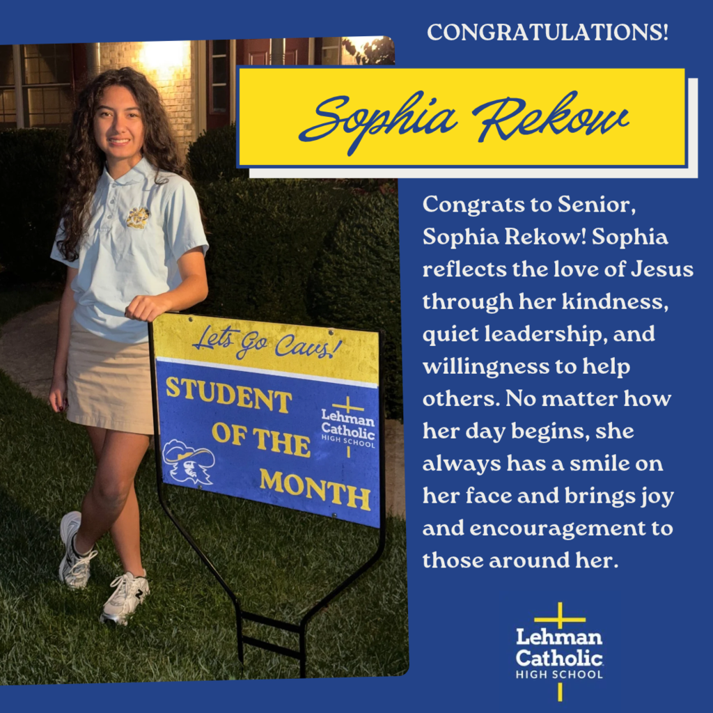 Student of the month Sophia Rekow