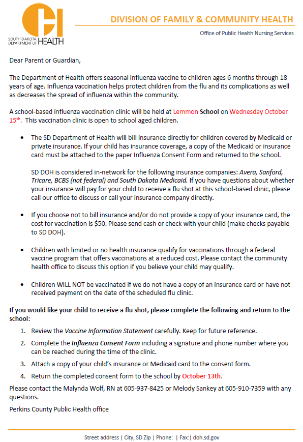 DOH Vaccine Letter