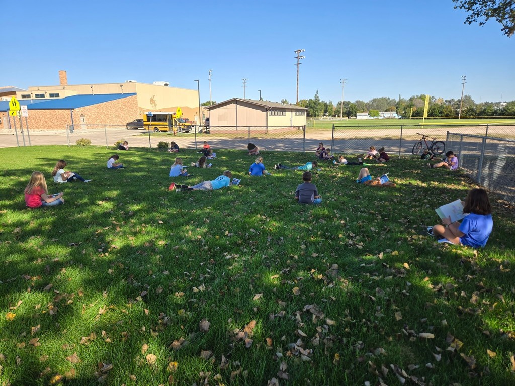 3rd Grade Reading in grass