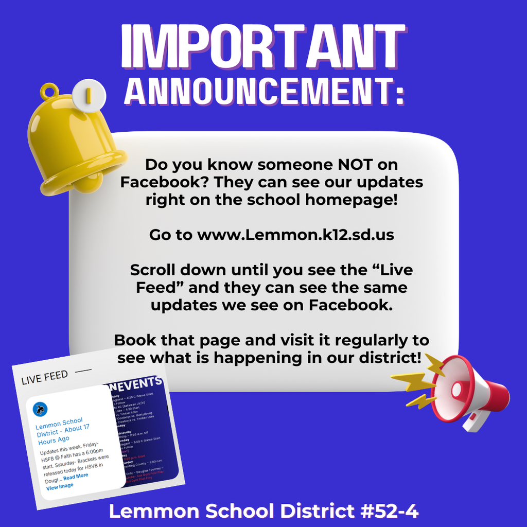 updates on the school website