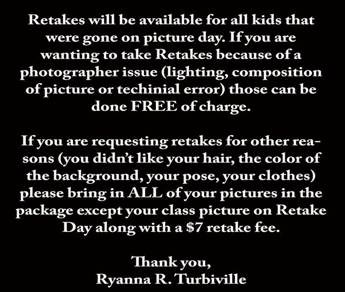 Retake info