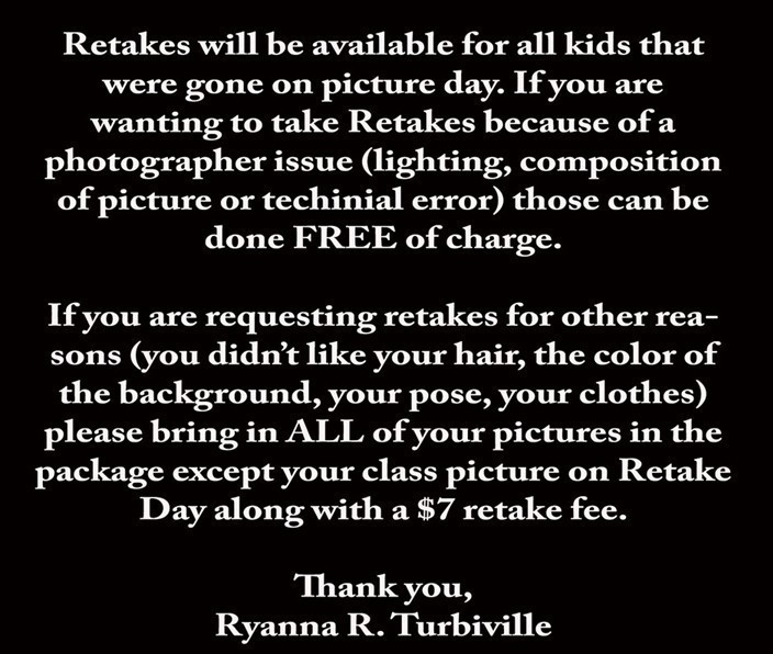 Retake info