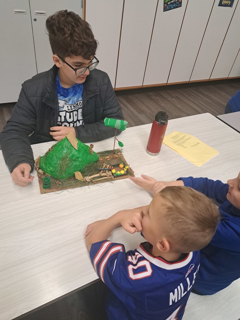 5th Grade showcasing their Native American projects