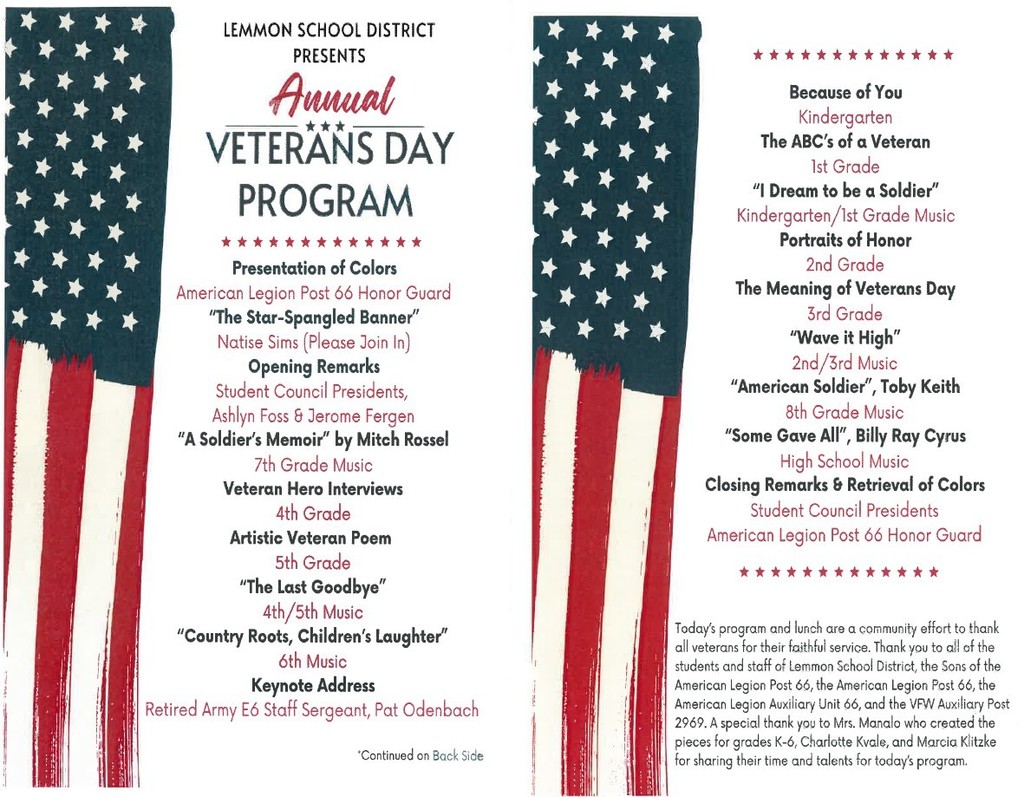 Veterans day program