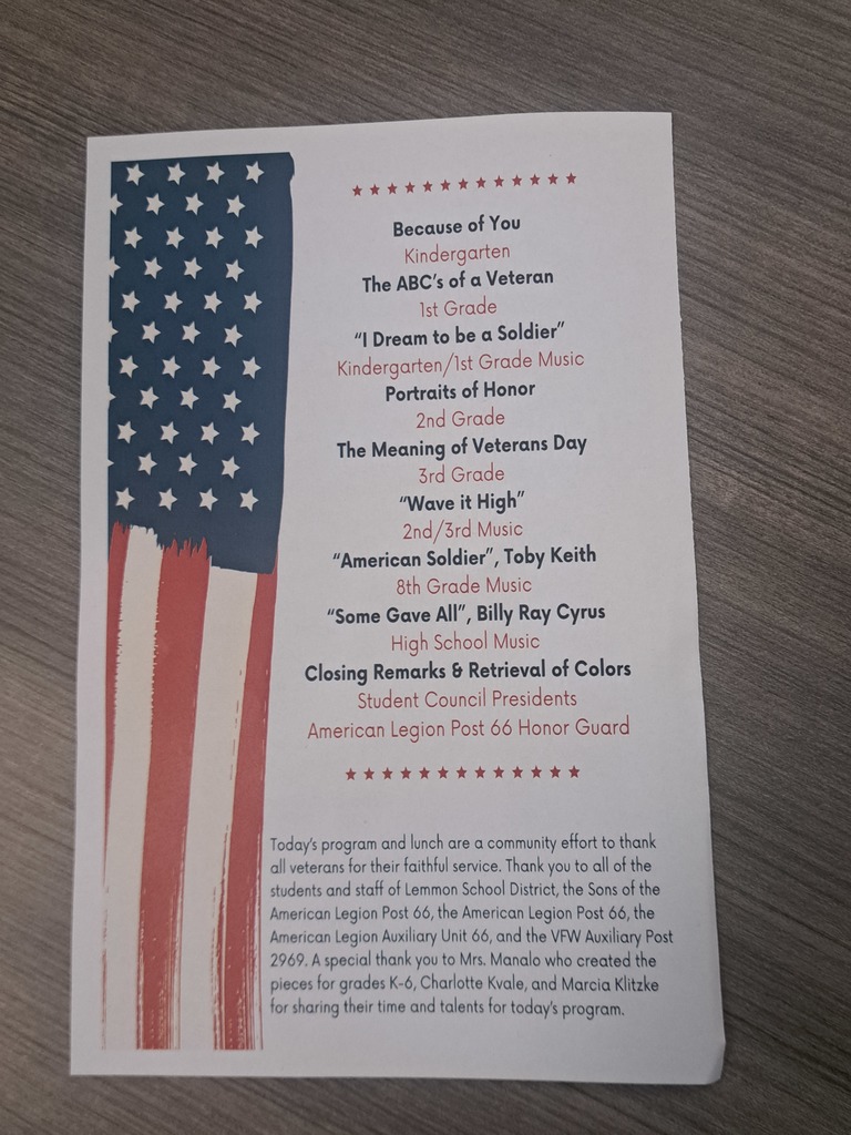 Veterans Day Program 2025