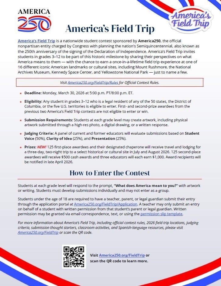 250th Anniversary Contest