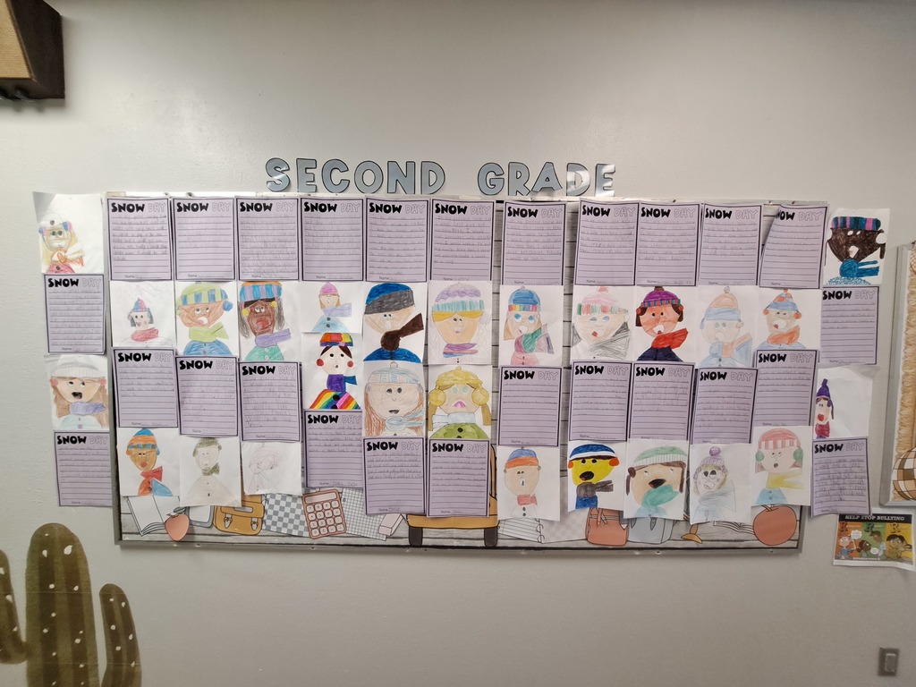 2nd grade snow day writing & drawings