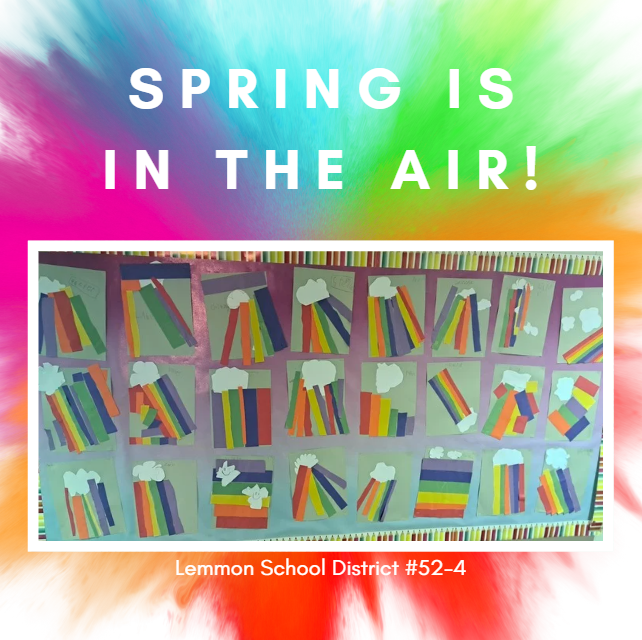 spring rainbow art