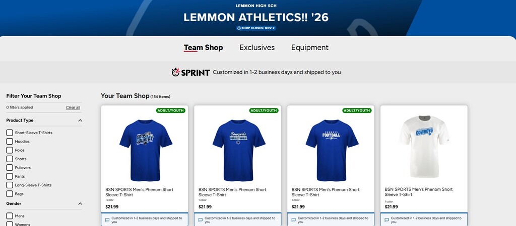 BSN Apparel store