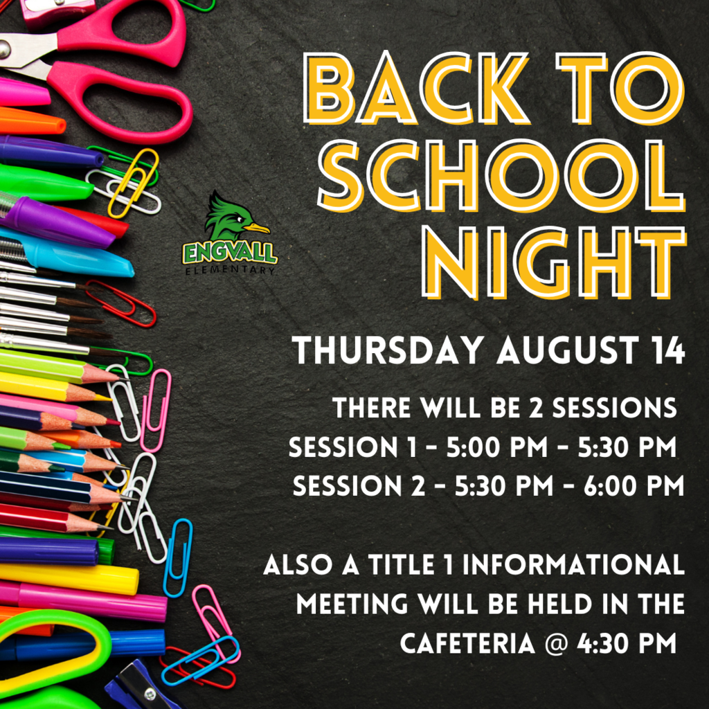 Back to School Night & Title 1 Informational Meeting