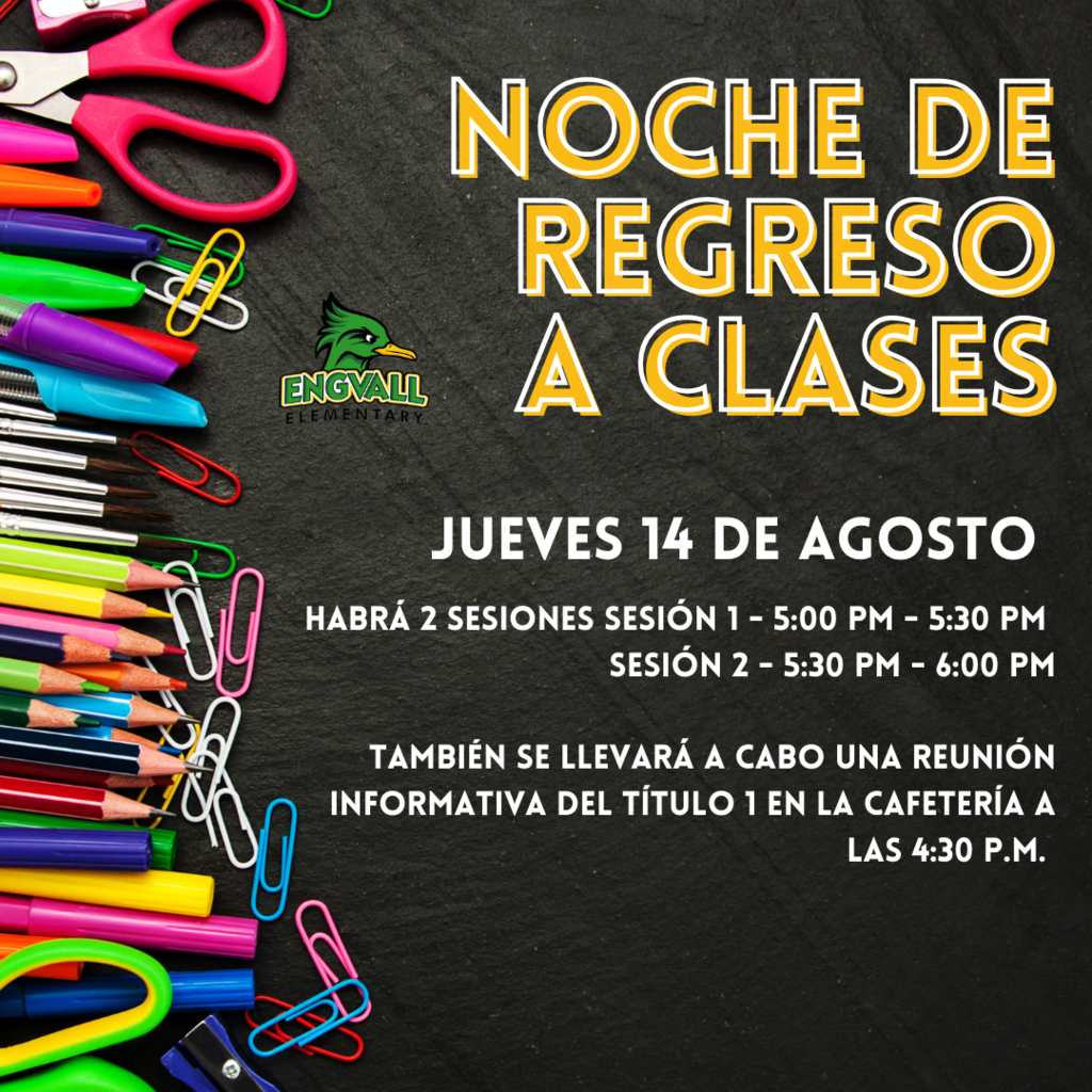 Back to School Night & Title 1 Informational Meeting