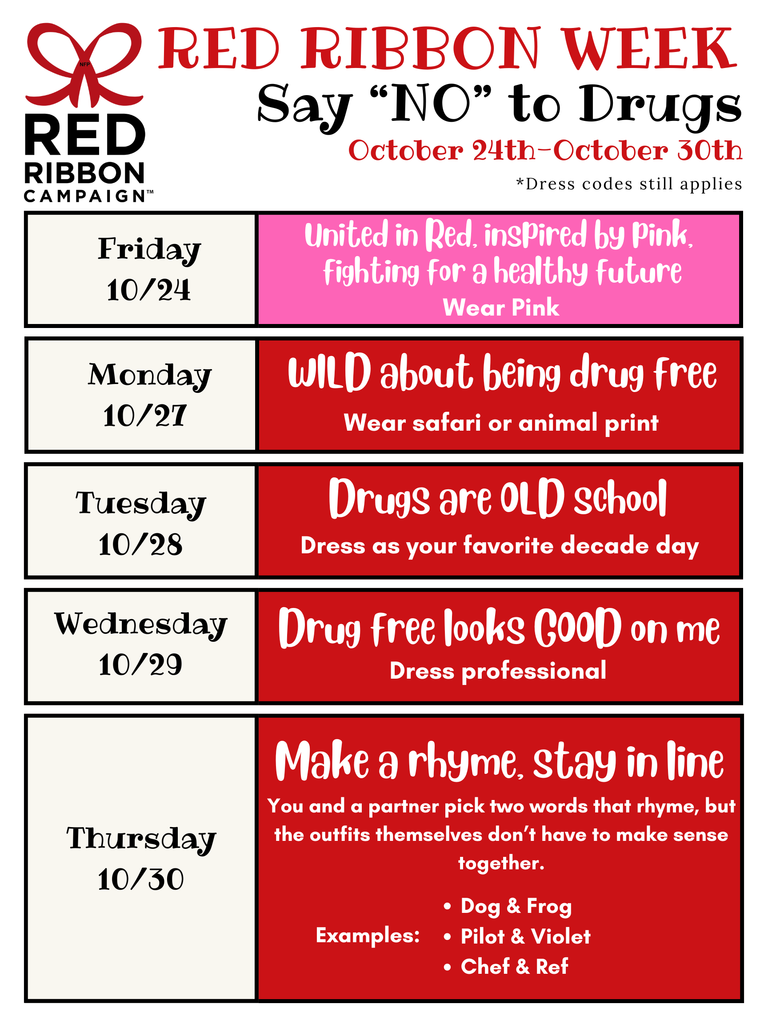 Red Ribbon Week flyer 2025