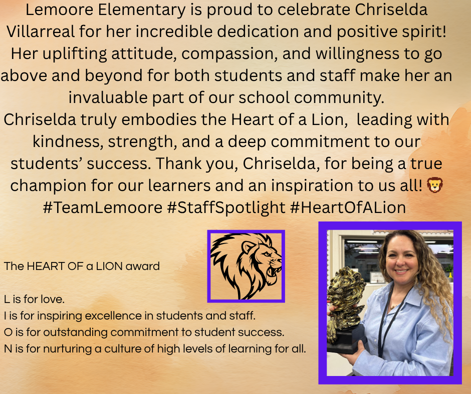 Heart of a Lion Award!