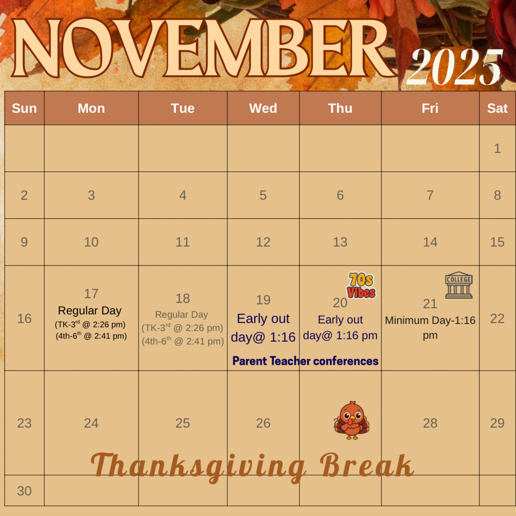 Nov calendar