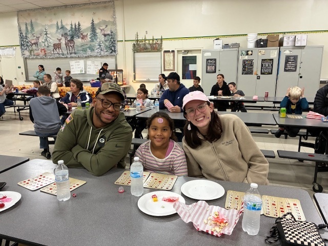 Family at Bingo night