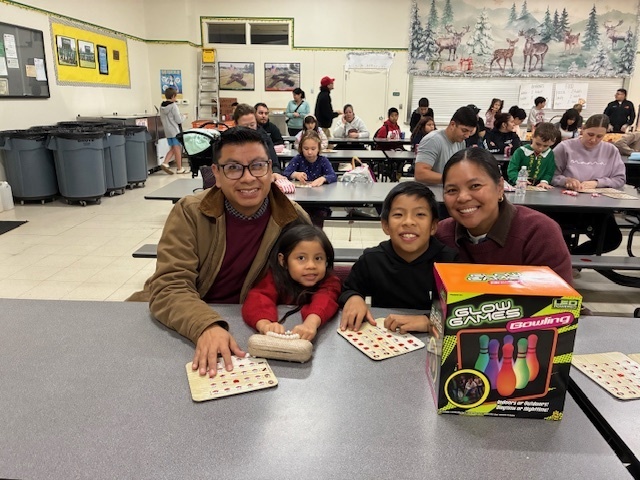 Family at Bingo night