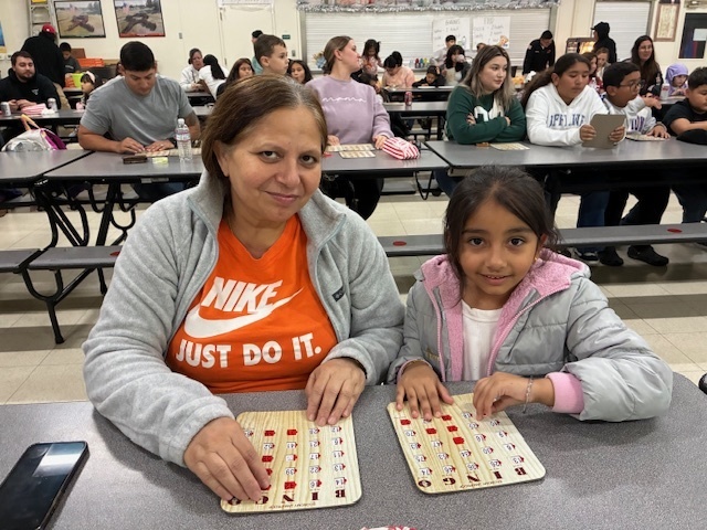 Family at Bingo night