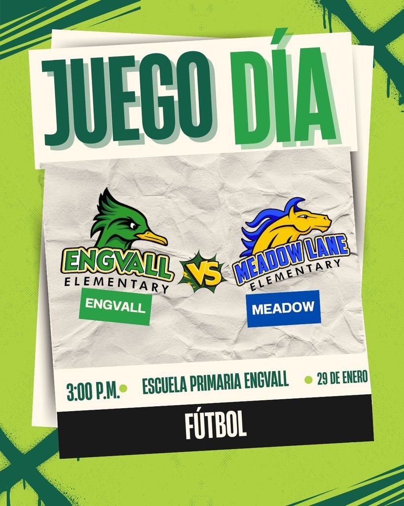 Soccer Game Today- Engvall Elementary Vs Meadow Lane Elementary