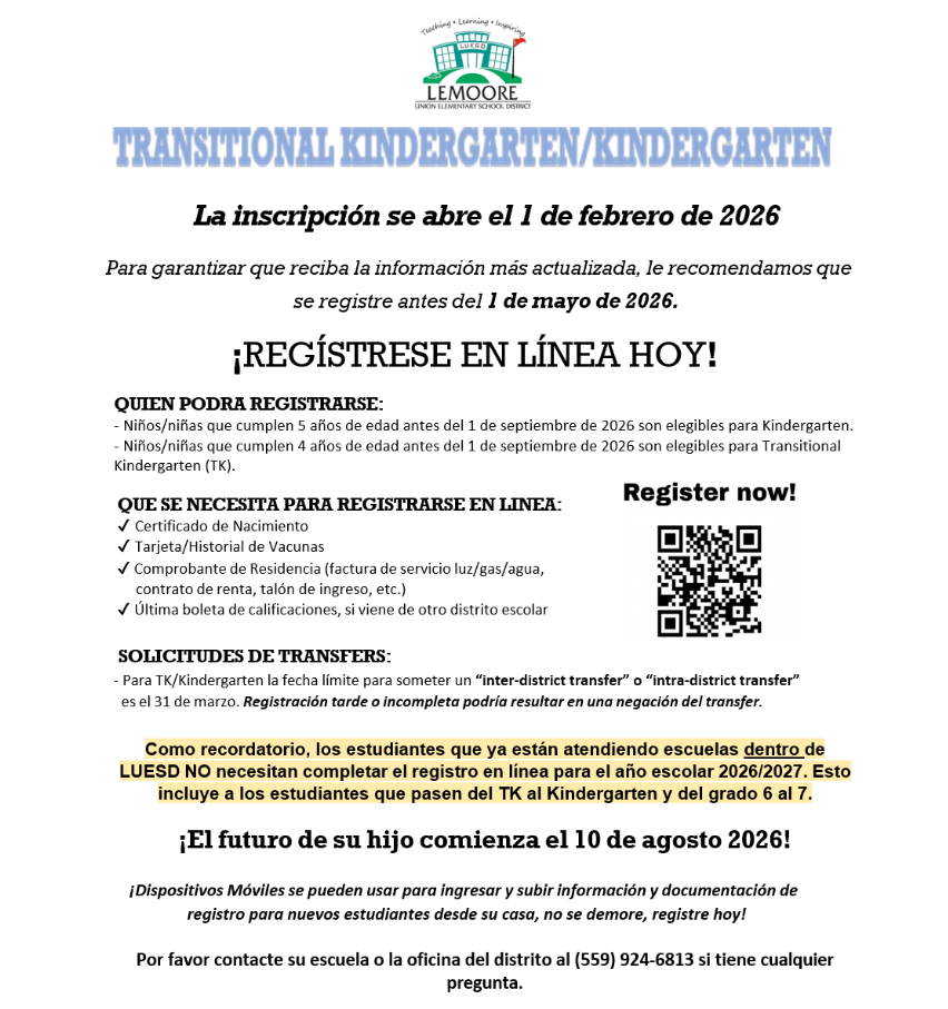 TK K REGRISTRATION SPANISH