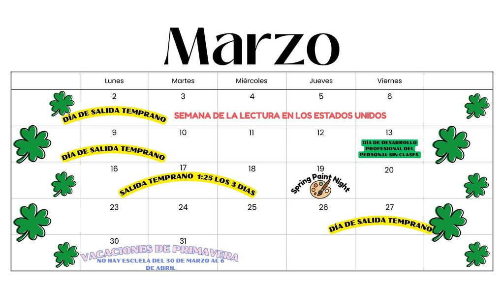 March Calendar