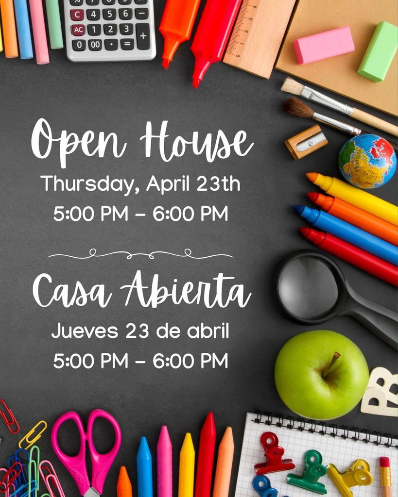 Open House - Thursday, April 23th