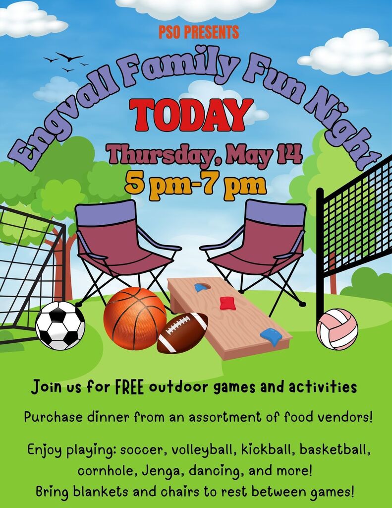 Today! Don't miss our Family Fun Night from 5:00 to 7:00 PM