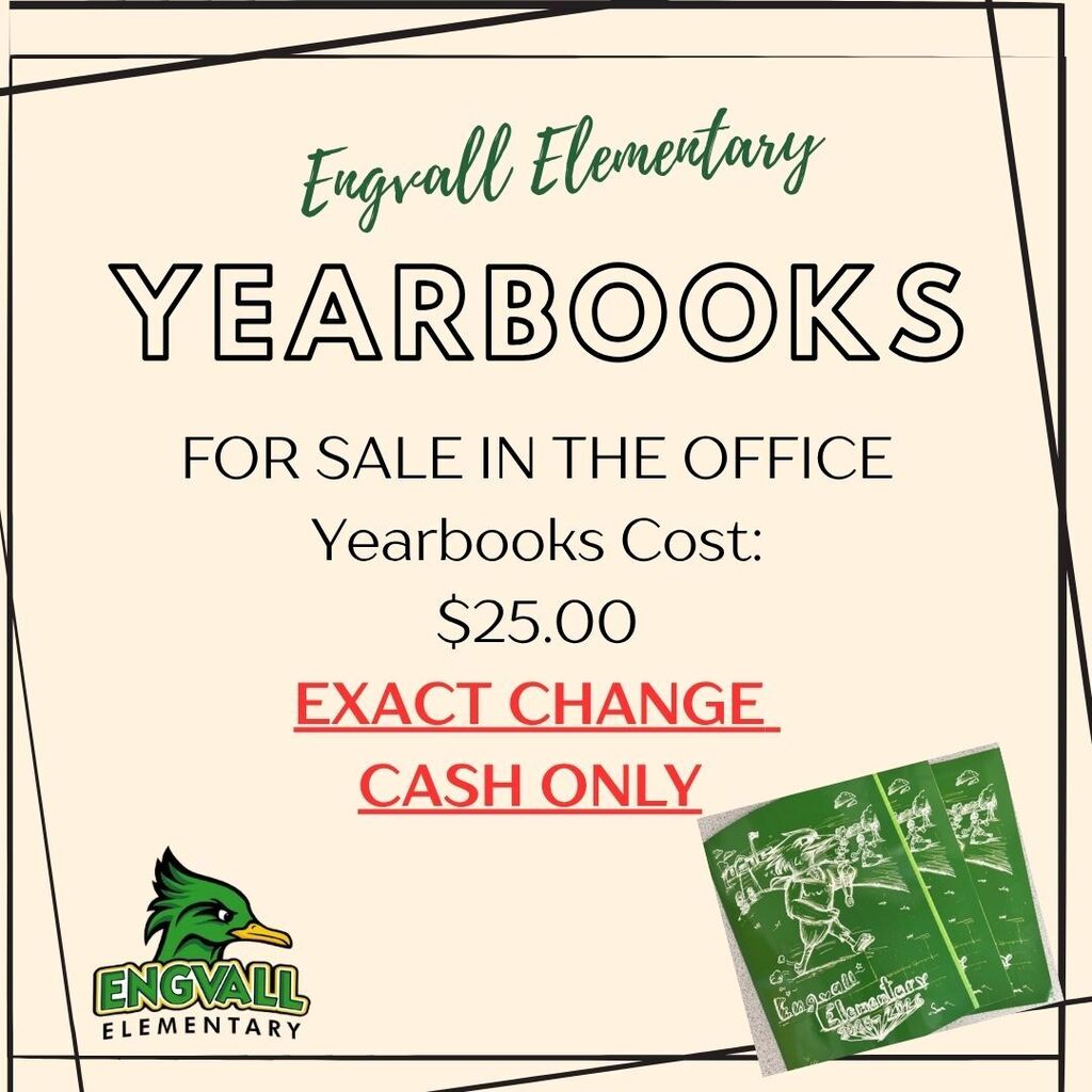 25-26 Yearbook for Sale in the Office until Sold Out!!!