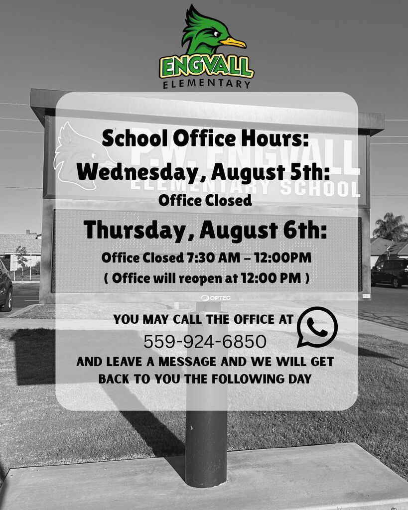 Office Hours for August 5th and 6th