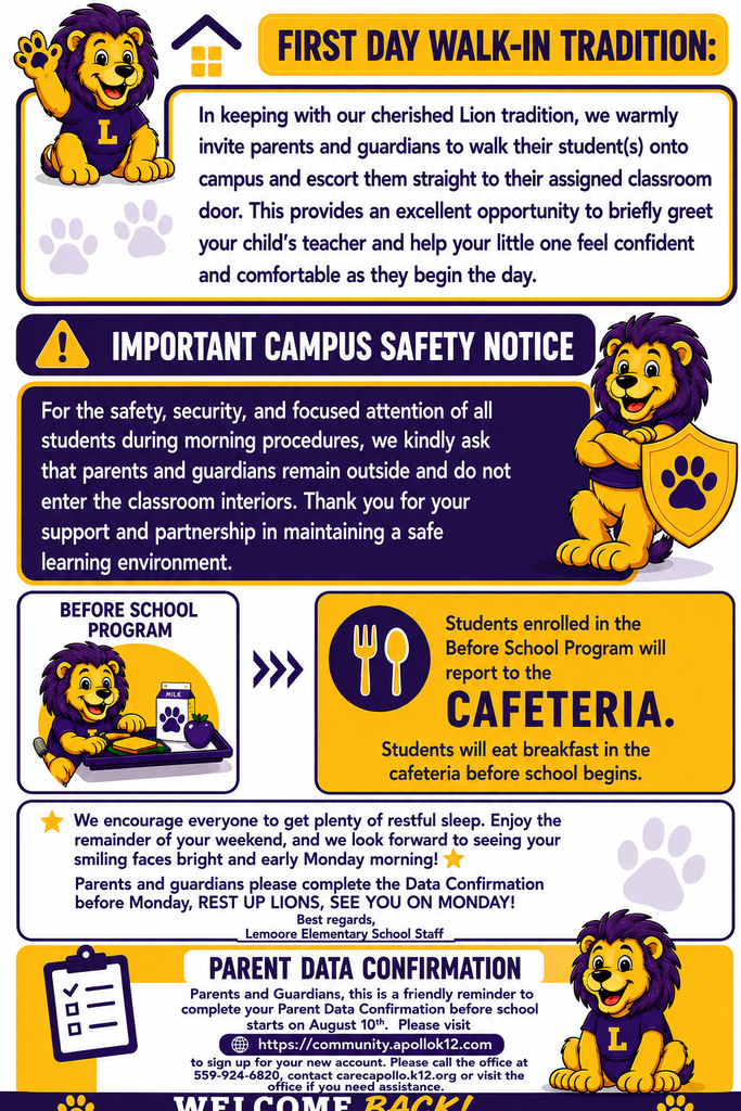 Welcome Back Lions!