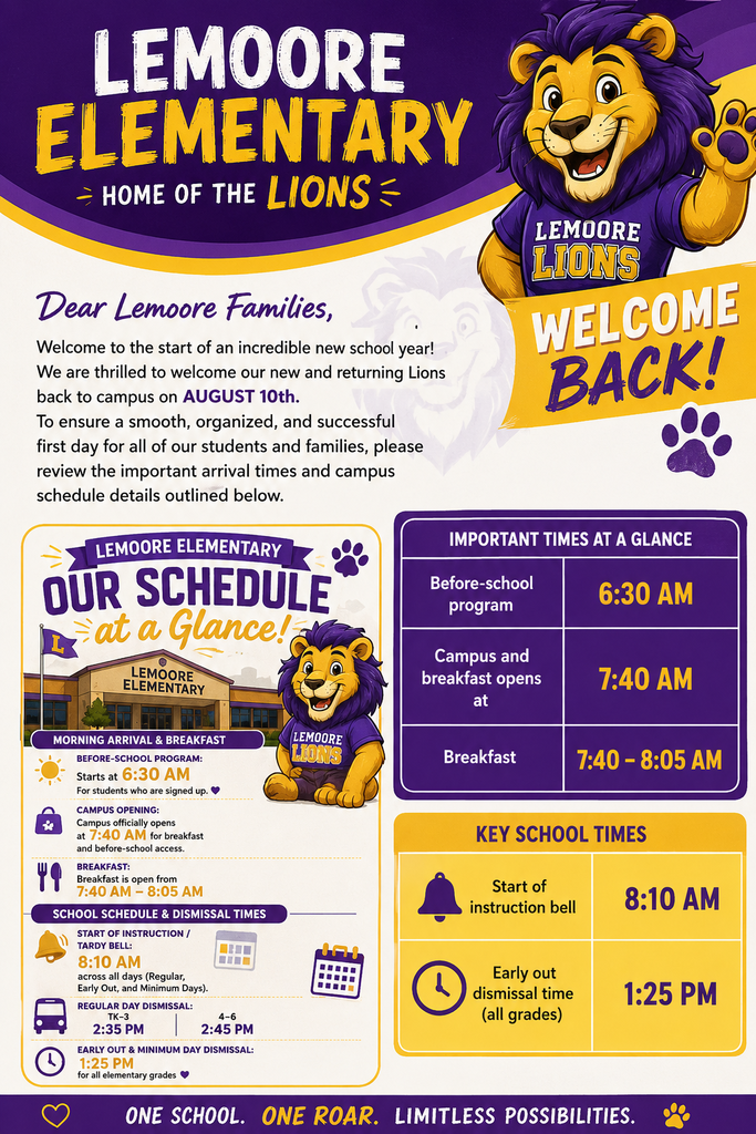 Welcome Back Lions! 