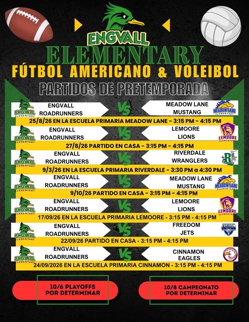 2026 Flag Football/Volleyball Game Schedule 