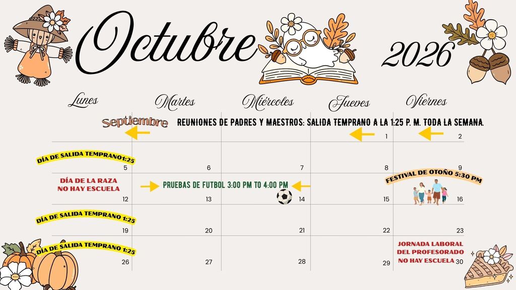 October at a Glance!