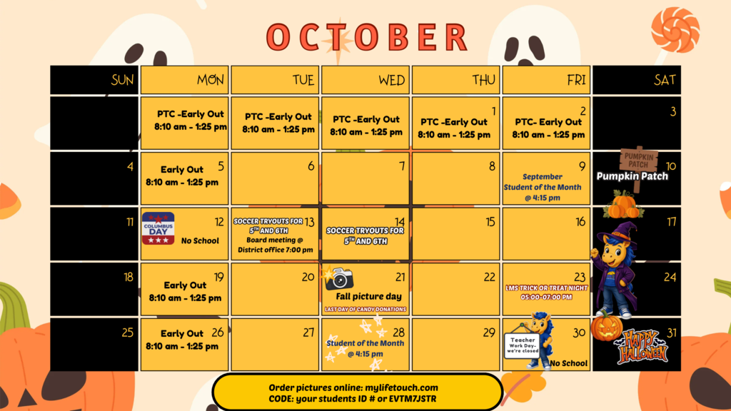 October calendar