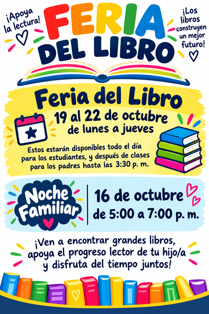 Engvall Family Night & Book Fair Event - October 16th!