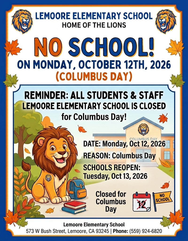 No school Monday, October 12th