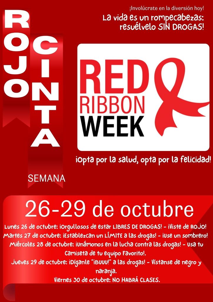 Red Ribbon Week - October 26th -29th