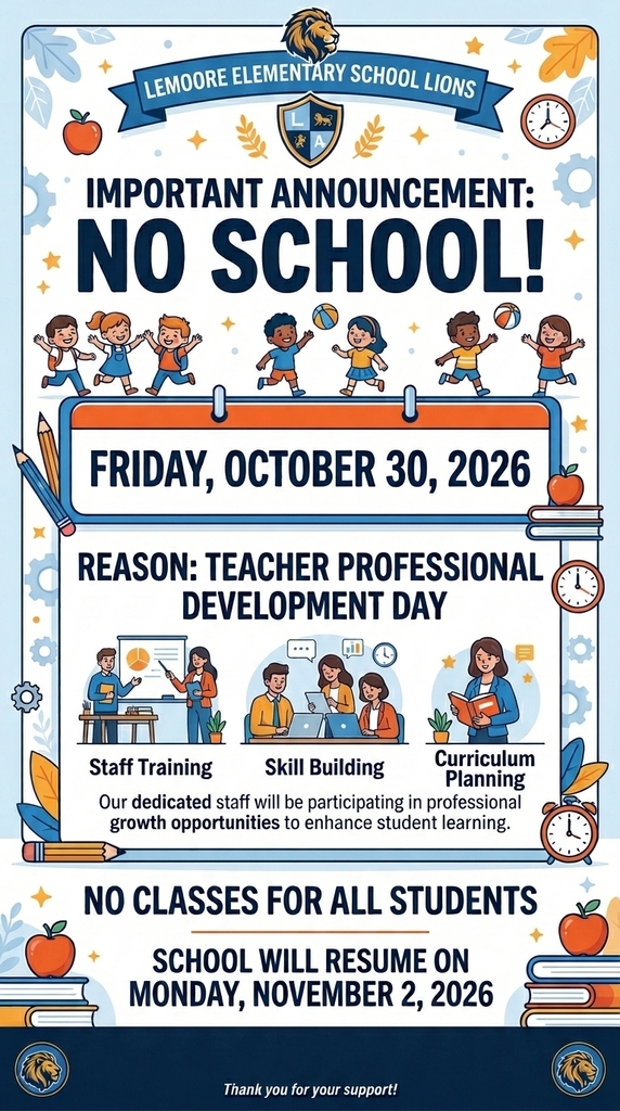 No school Friday, October 30th