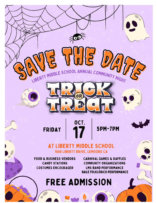 Trick or Treat Night flyer
