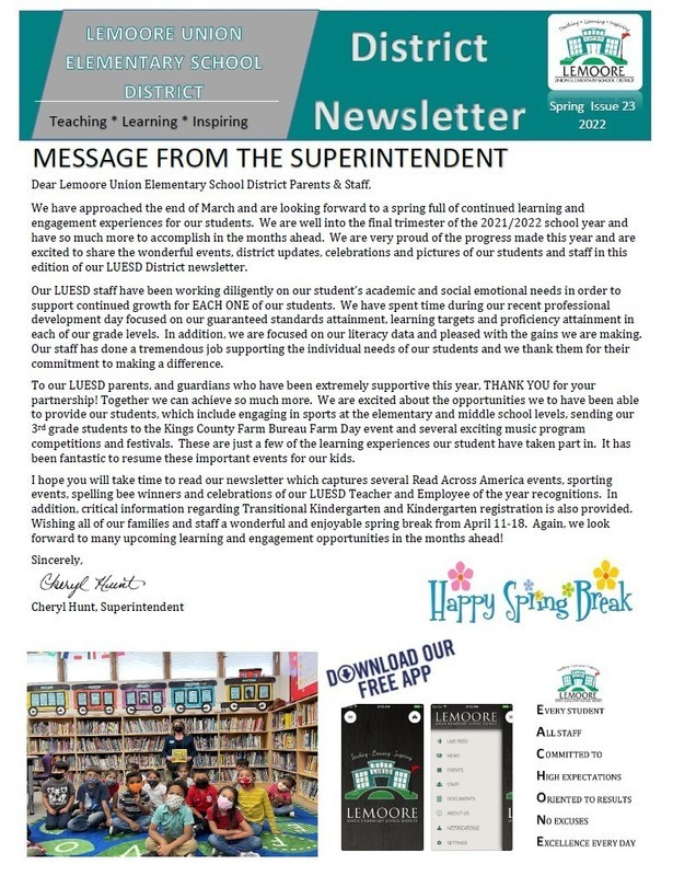 LUESD Newsletter