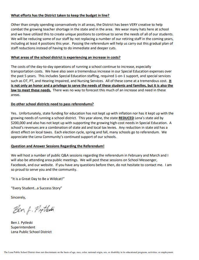 Important Info on our April Referendum.  Please watch for Community Forum Information soon. 